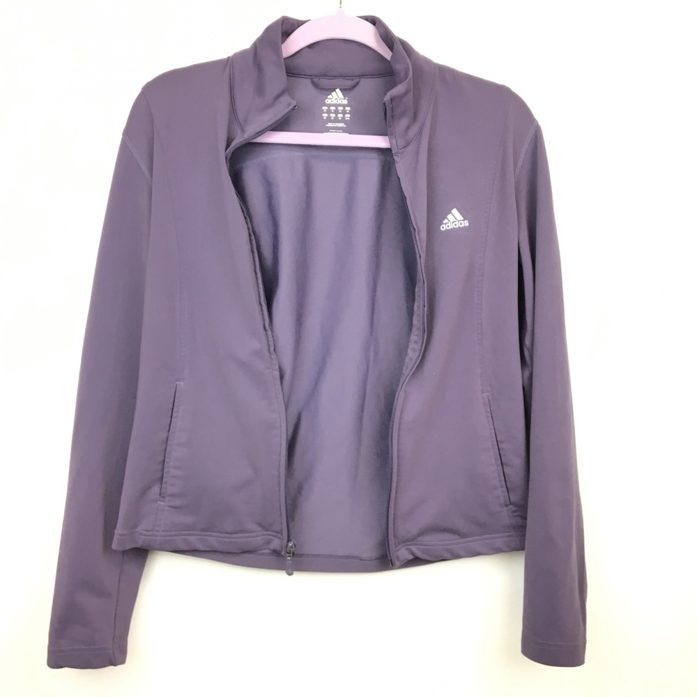 Adidas Purple Climalite Jacket medium